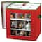 Household Essentials Red & Green Ornament Storage Box with Window
